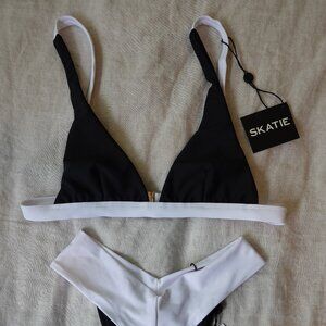 Skatie Bikini, Black and White, Size XS